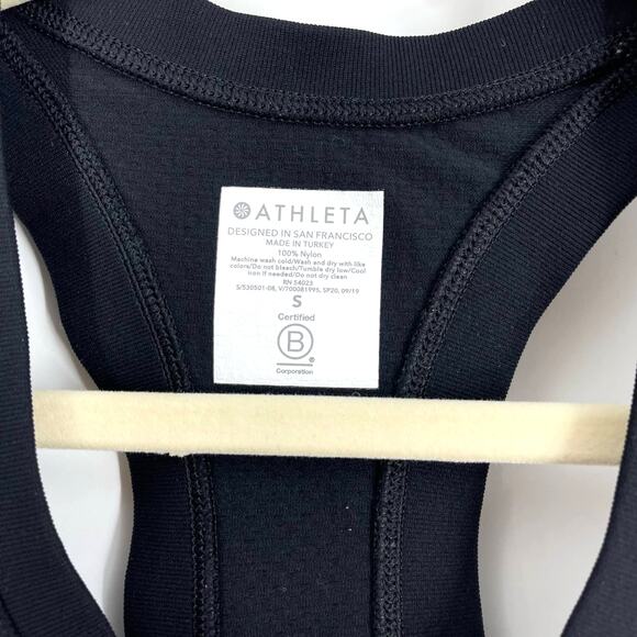 Athleta Racerback Workout Tank Top Black Women's Size Small - Picture 3 of 5